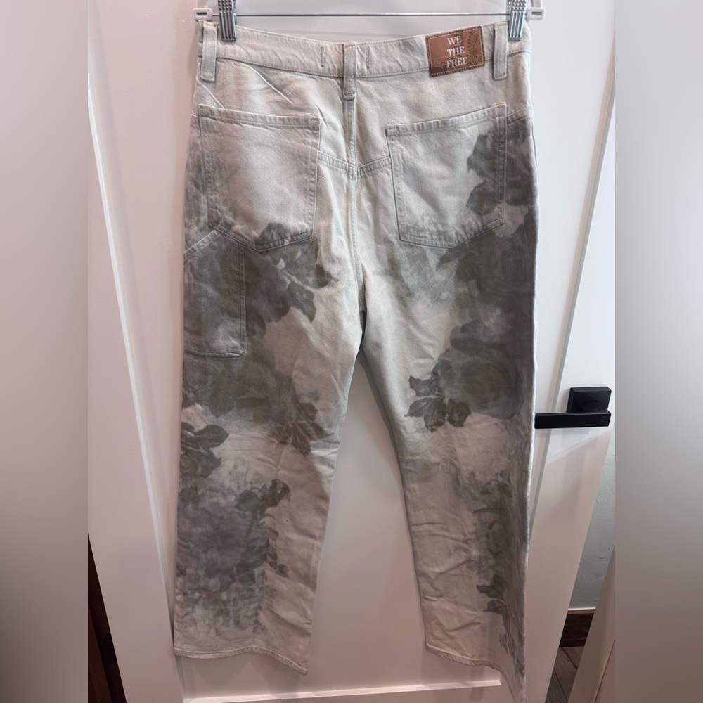 Free People Tinsley Printed Baggy jeans MSRP $198 - Picture 3 of 4